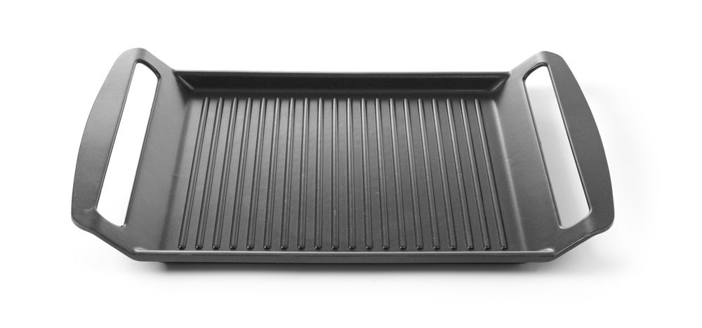 Grillplaat gesch. inductie 390x260x35mm Hendi