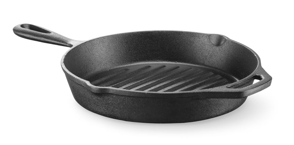 Grillpan rond gietijzer 398x265x48mm Hendi