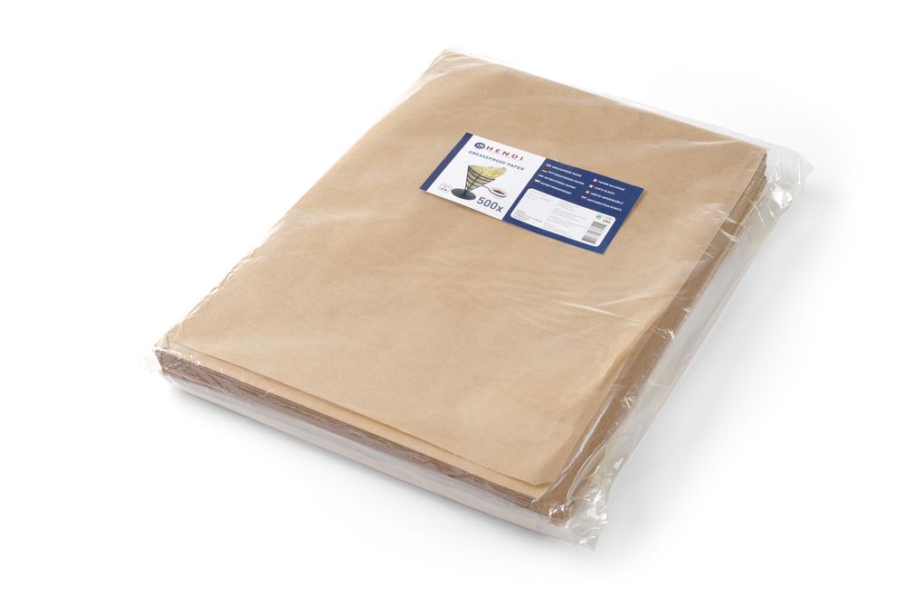 Vetbestendig papier beige 250x350 mm Hendi