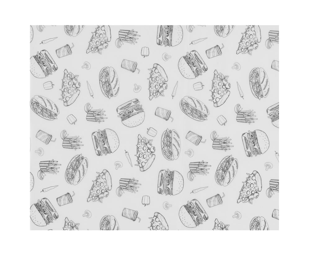 Vetbestendig papier fast-food patroon 200x250 mm Hendi