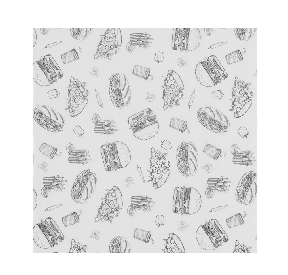 Vetbestendig papier fast-food patroon 305x305 mm Hendi