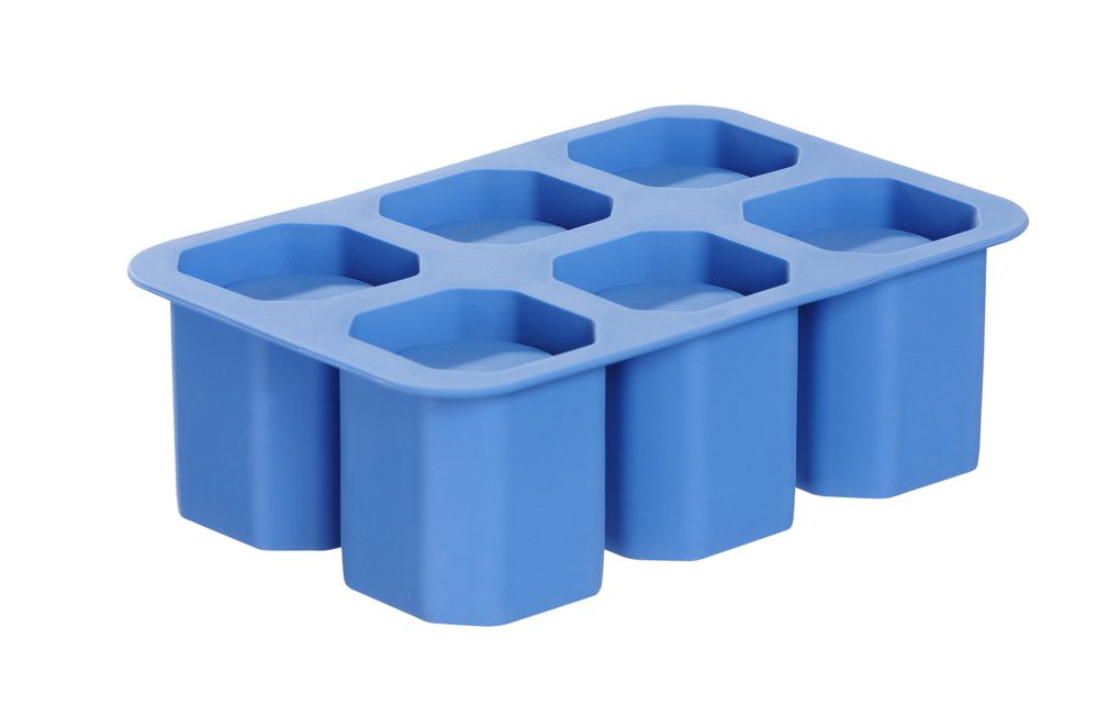 IJsblokjesvorm 6 ice shots glazen silicone Hendi