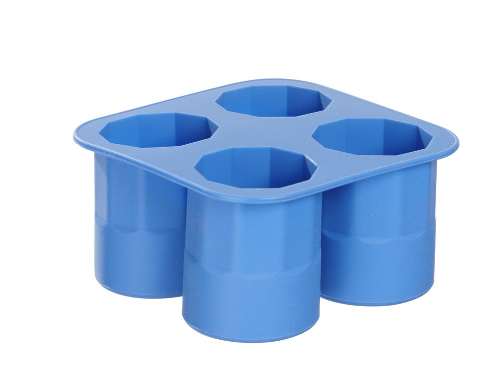 IJsblokjesvorm 4 ice shots glazen silicone Hendi