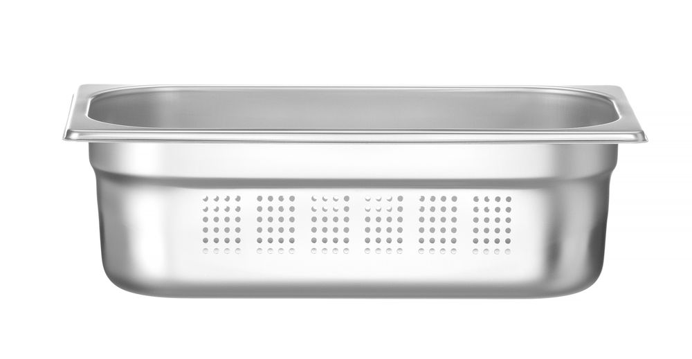 GN bak 1/3 10.0 cm geperforeerd RVS Profi Line Hendi