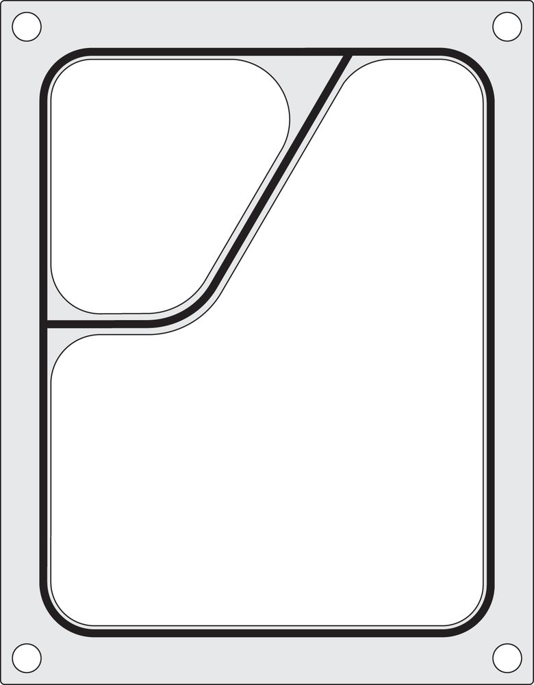 Traysealer matrix met vakverdeling 227x178 mm Hendi