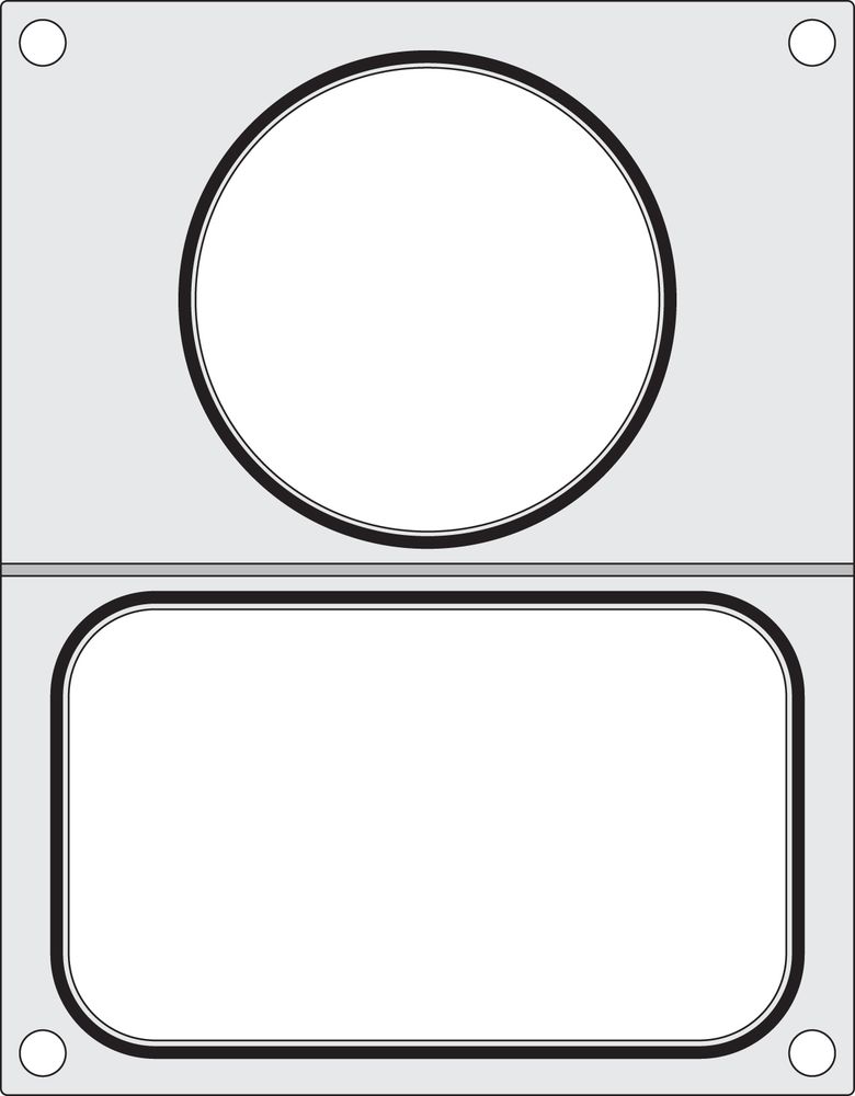 Traysealer matrix 178x113 mm + rond 115 mm Hendi