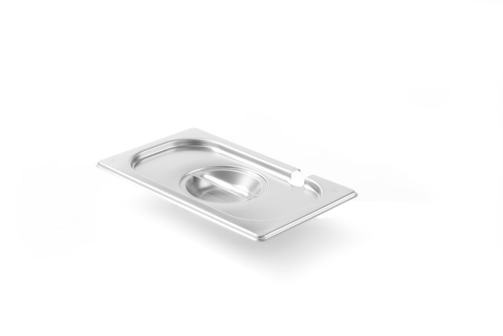 GNdeksel 1/4 met uitsp.rvs Kitchen Line Hendi