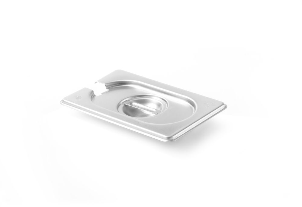 Gastronormdeksel 1/9 met uitsp.rvs Kitchen Line Hendi