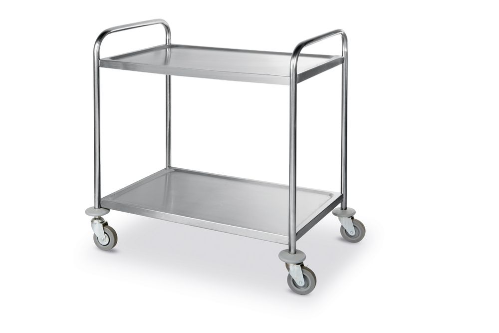 Serveerwagen rvs 2 bladen 905x585x945 mm Hendi
