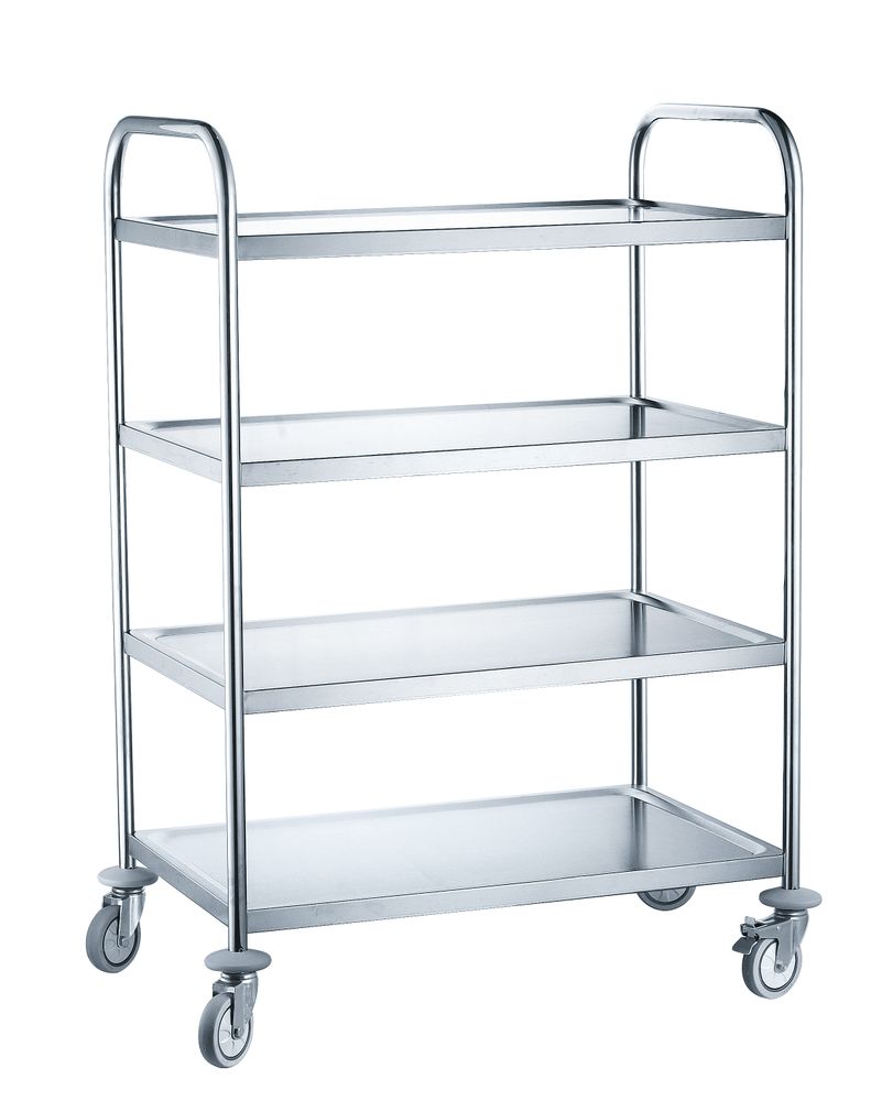 Serveerwagen rvs 4 bladen 905x585x1245 mm Hendi