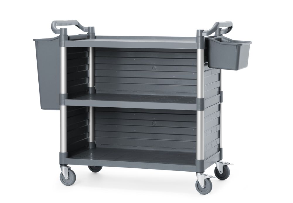 Serveerwagen met zijpaneel 3 bladen PP 1010x500x960 mm Hendi