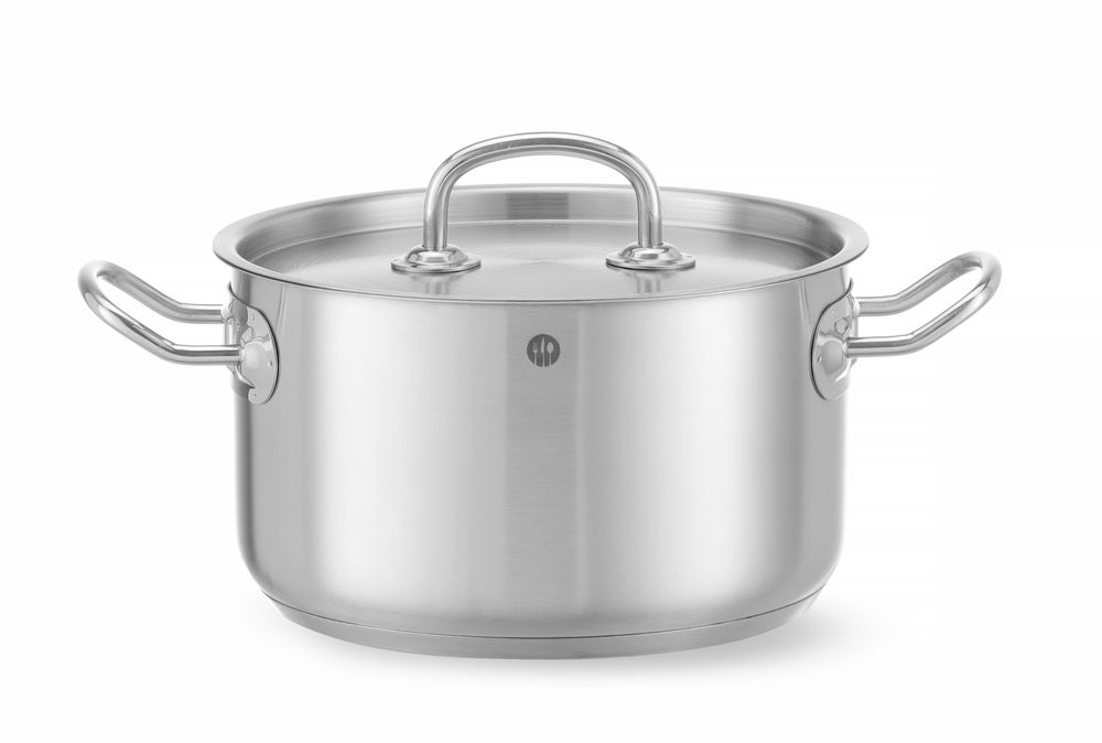 Kookpan middel met deksel rvs 3,5 l 200x115 mm Kitchen Line Hendi