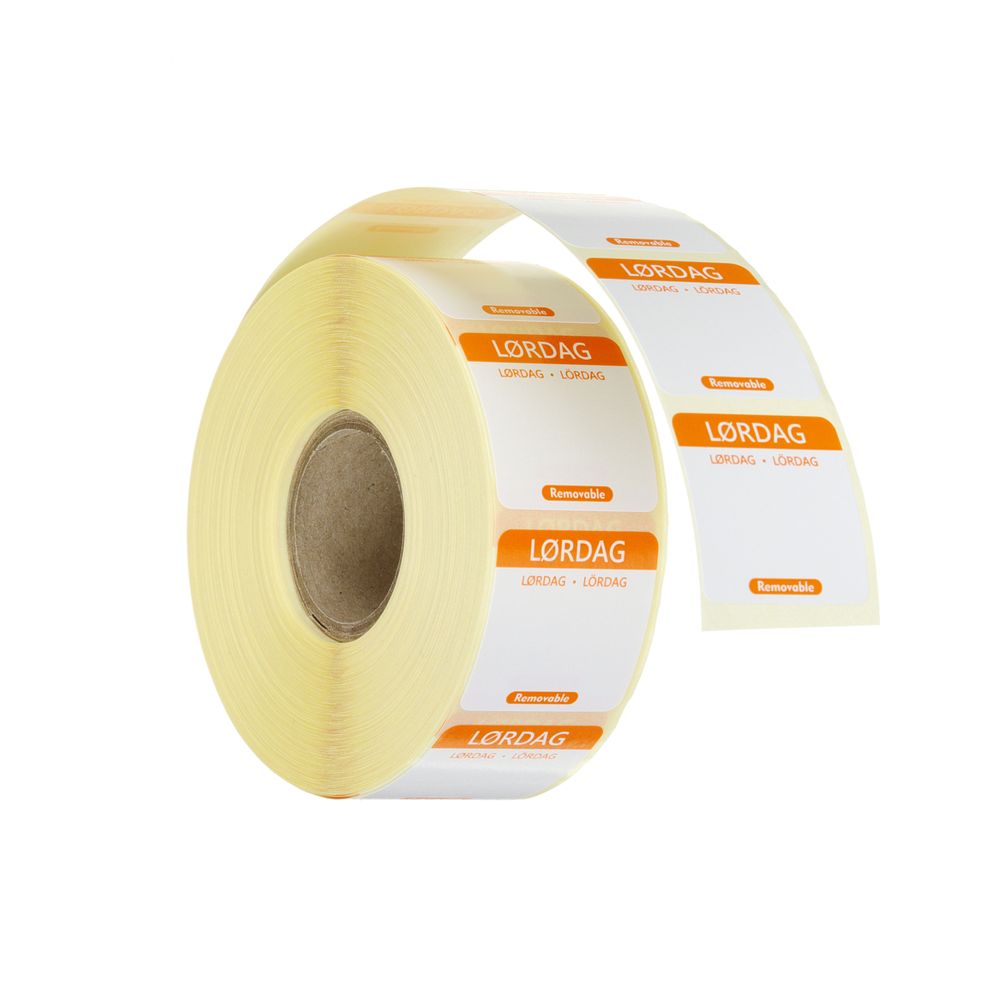 Label saterday DK-NO-SE resuable 25x25mm rol 1000 st. Hendi