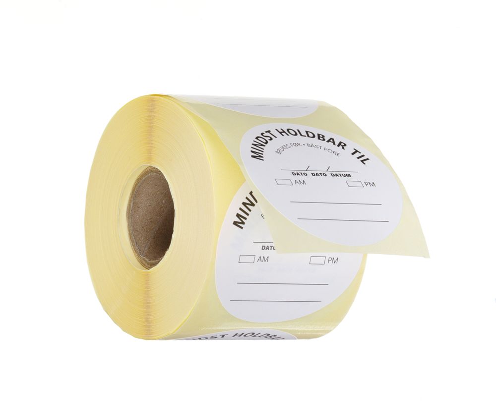 Label USE BEFORE DK-NO-SE resuable Ø50mm rol 500 st. Hendi