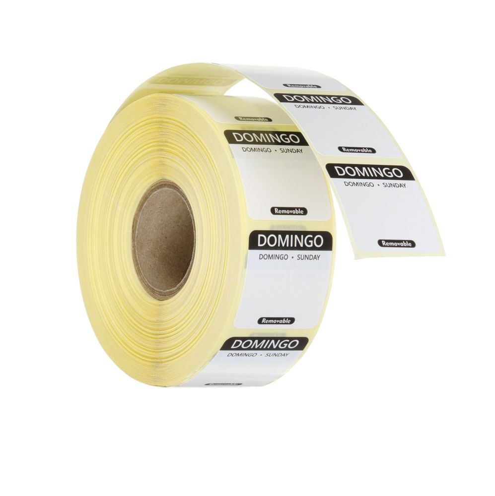 Label monday ES-PT-EN resuable 25x25mm rol 1000 st. Hendi