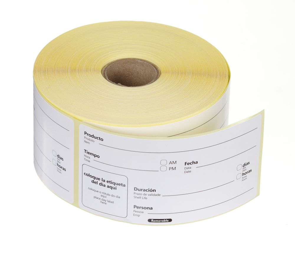 Label USE BY ES-PT-EN resuable Ø50mm rol 500 st. Hendi