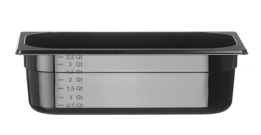 GN bak 1/3 10.0 cm Poly C zwart Hendi