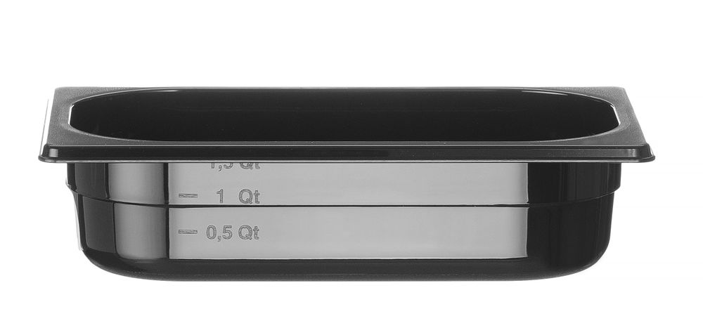 GN bak 1/4 6.5 cm Poly C zwart Hendi