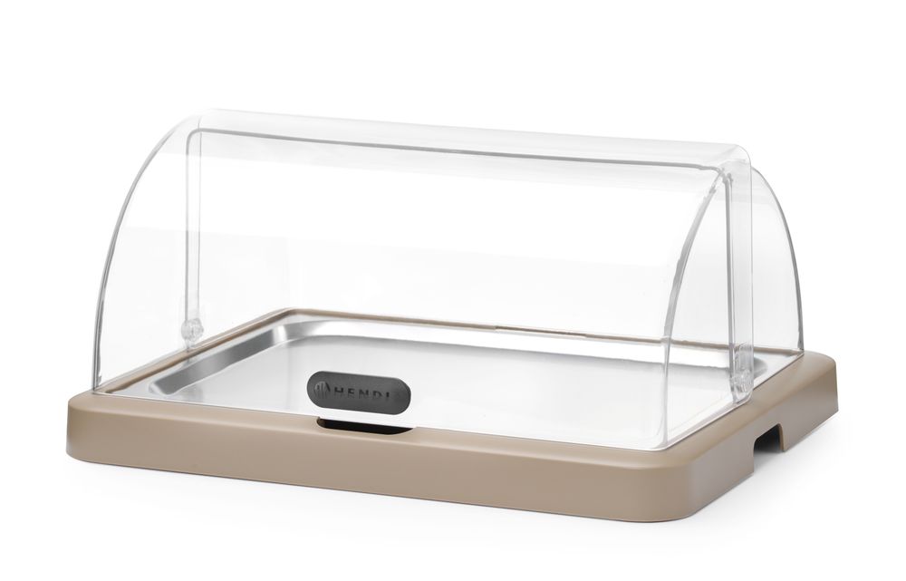 Roltop-presentatie enkel beige met 2 koelelementen Hendi