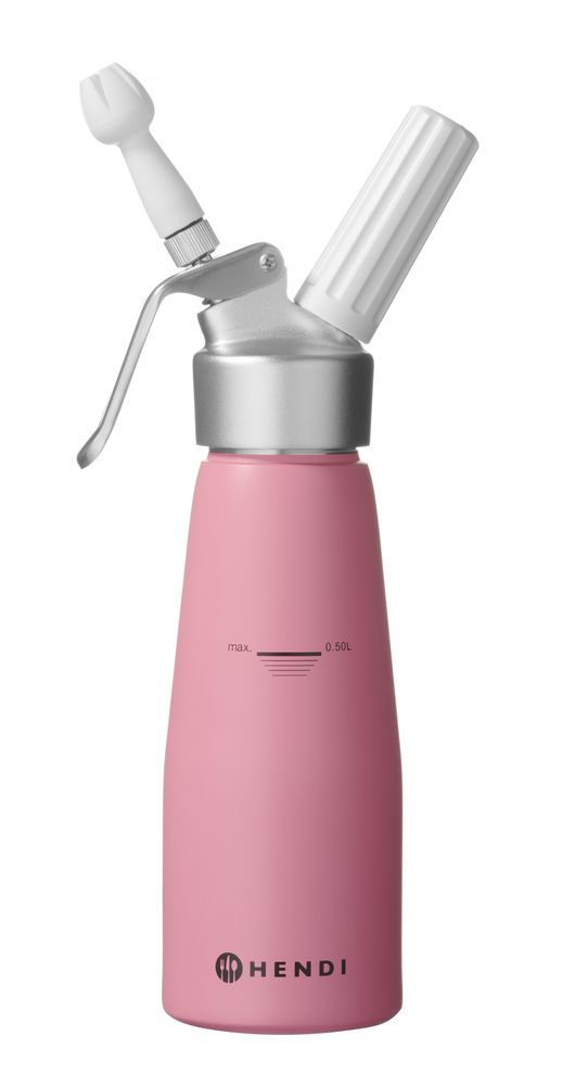 Slagroomapparaat pastel roze 0,50 l Al Kitchen Line Hendi