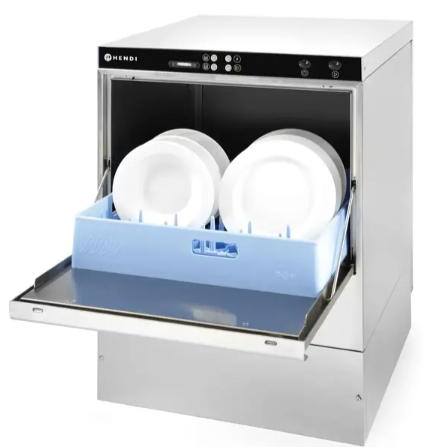 Vaatwasser met afvoer en reinigingspomp 50x50 400V Hendi