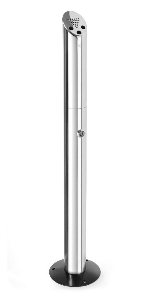 Staande zuil asbak rvs 170x920 mm Hendi