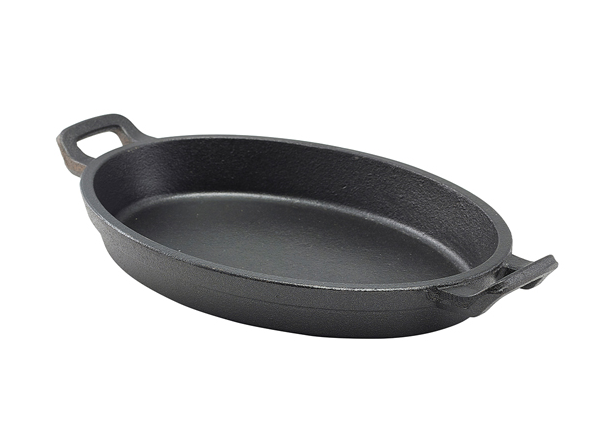 Serveerpan ovaal 24.0x17.3cm gietijzer