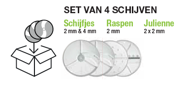 Robot coupe set van 4 schijven tbv CL20 + R4..