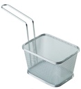 Frituur/ frietmandje vierkant (h)9.0cm APS RVS