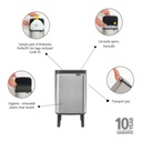Prullenbak 4.0l Bo op poten Brabantia matt steel FPP