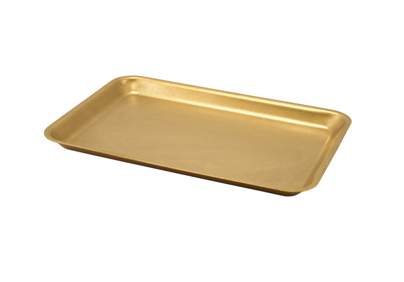 Schaal 31.5x21.5x(h)2.0cm RVS gold vintage 