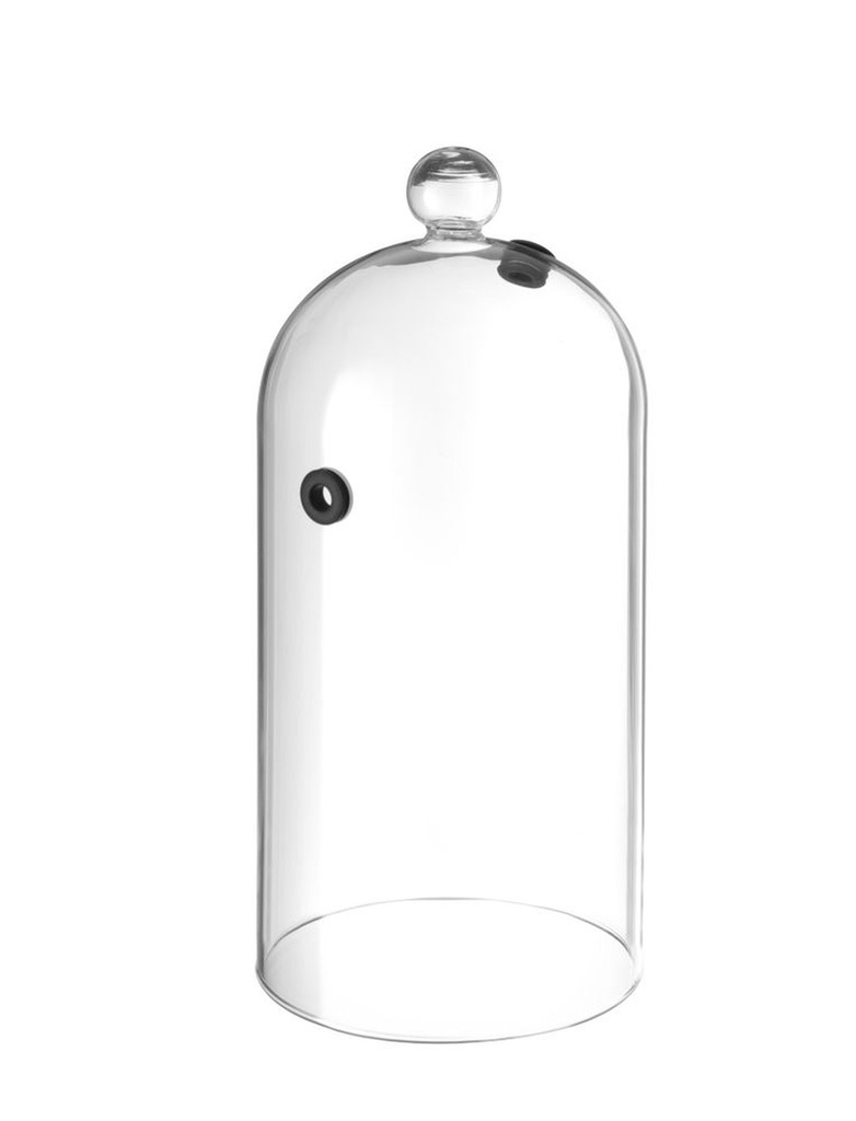 Stolp/afdekkap 13.0cm met ventilatieopening (H)28.5cm borosilicaat Hendi