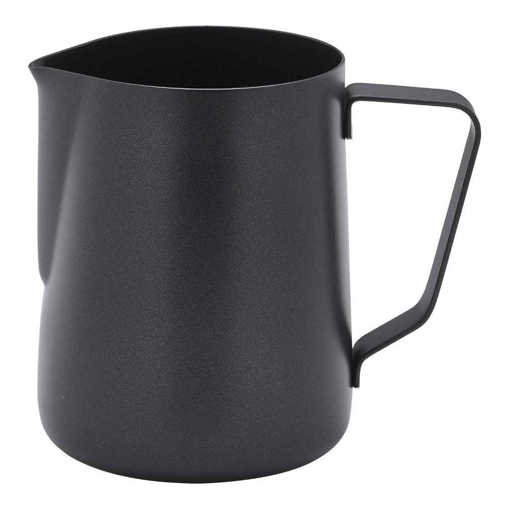 Melk/sauskan 34.0cl RVS zwart antikleef Genware