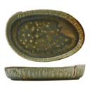 Bord ovaal 23.5x15.5cm Kozo Midori Genware