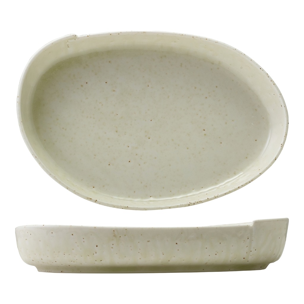 Bord ovaal 23.5x15.5cm Kozo Shiro Genware