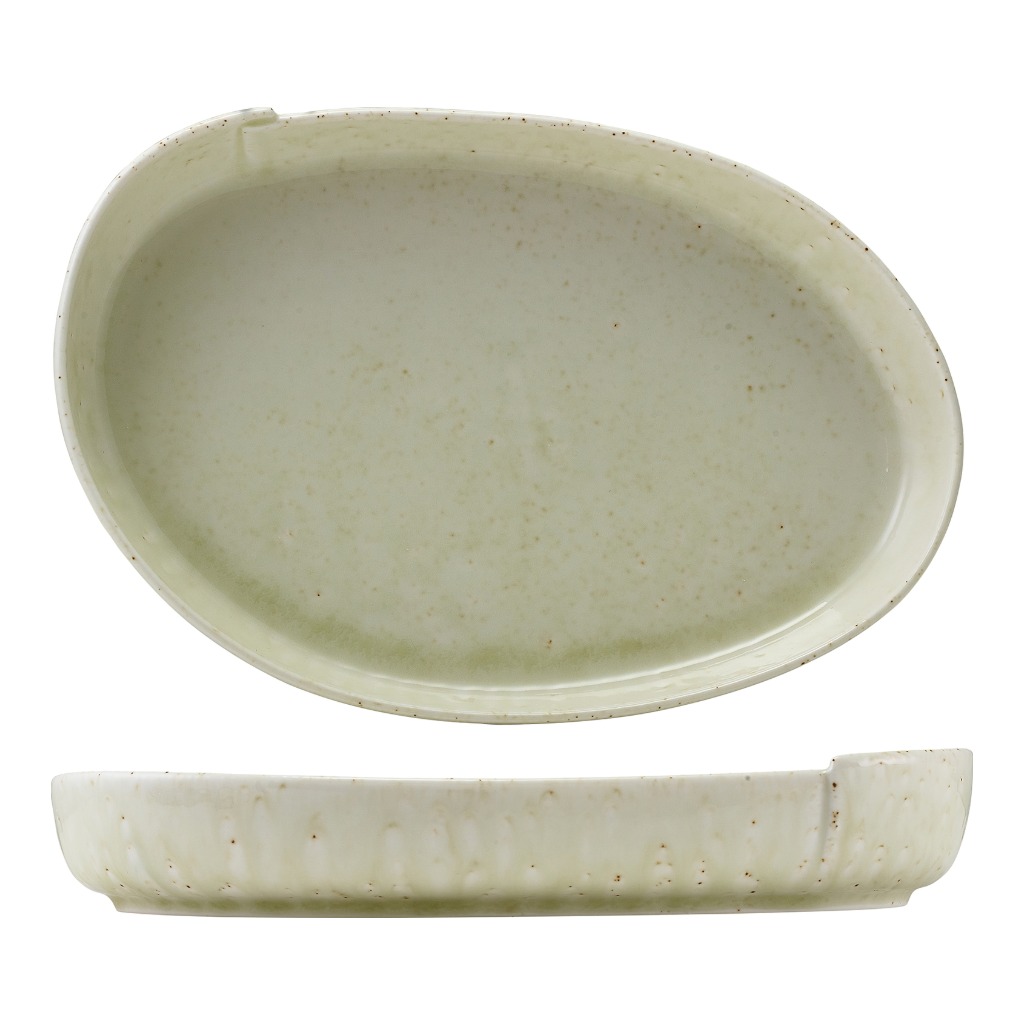 Bord ovaal 28.5x19.0cm Kozo Shiro Genware