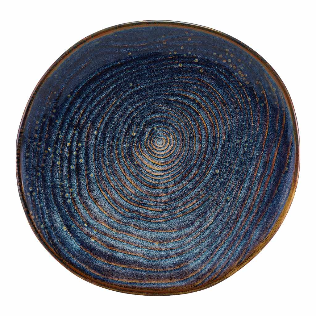 Bord plat coupe organic 25.0cm Terra Aqua Blue Genware