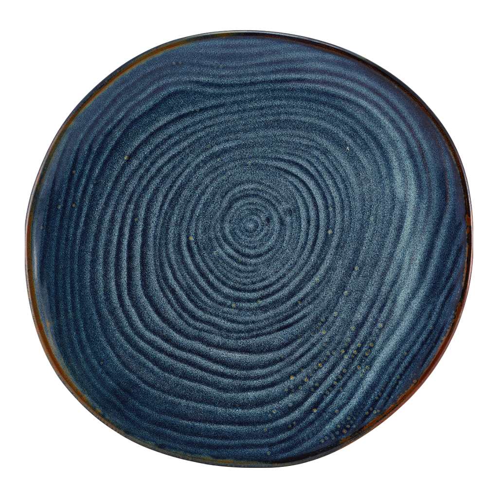 Bord plat coupe organic 28.5cm Terra Aqua Blue Genware