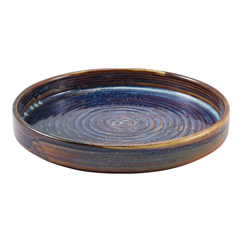 Bord walled 18.0cm Terra Aqua Blue Genware