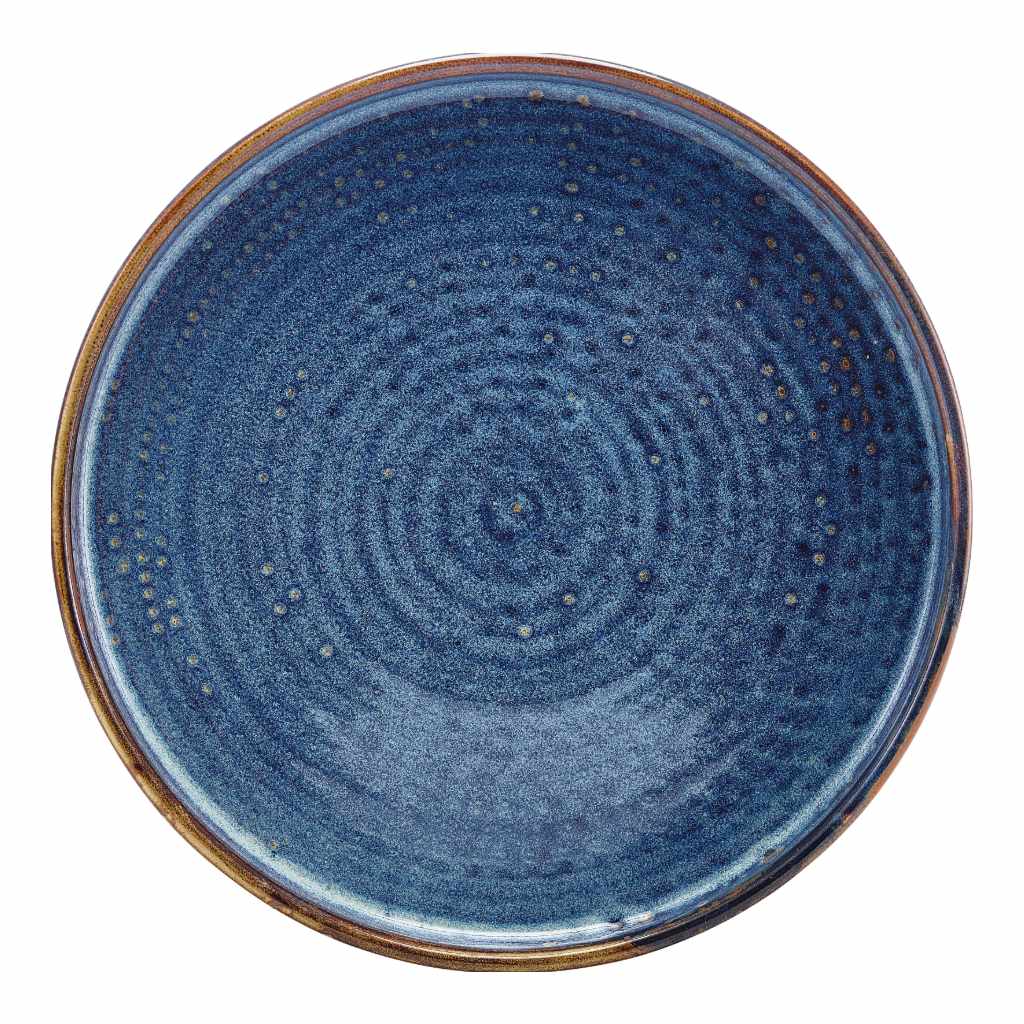 Bord walled 21.0cm Terra Aqua Blue Genware
