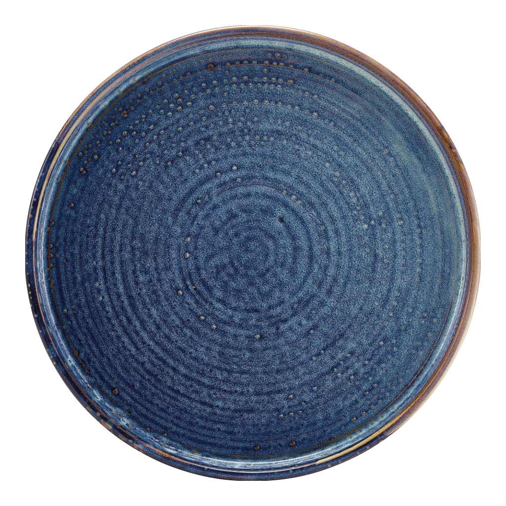 Bord walled 25.0cm Terra Aqua Blue Genware