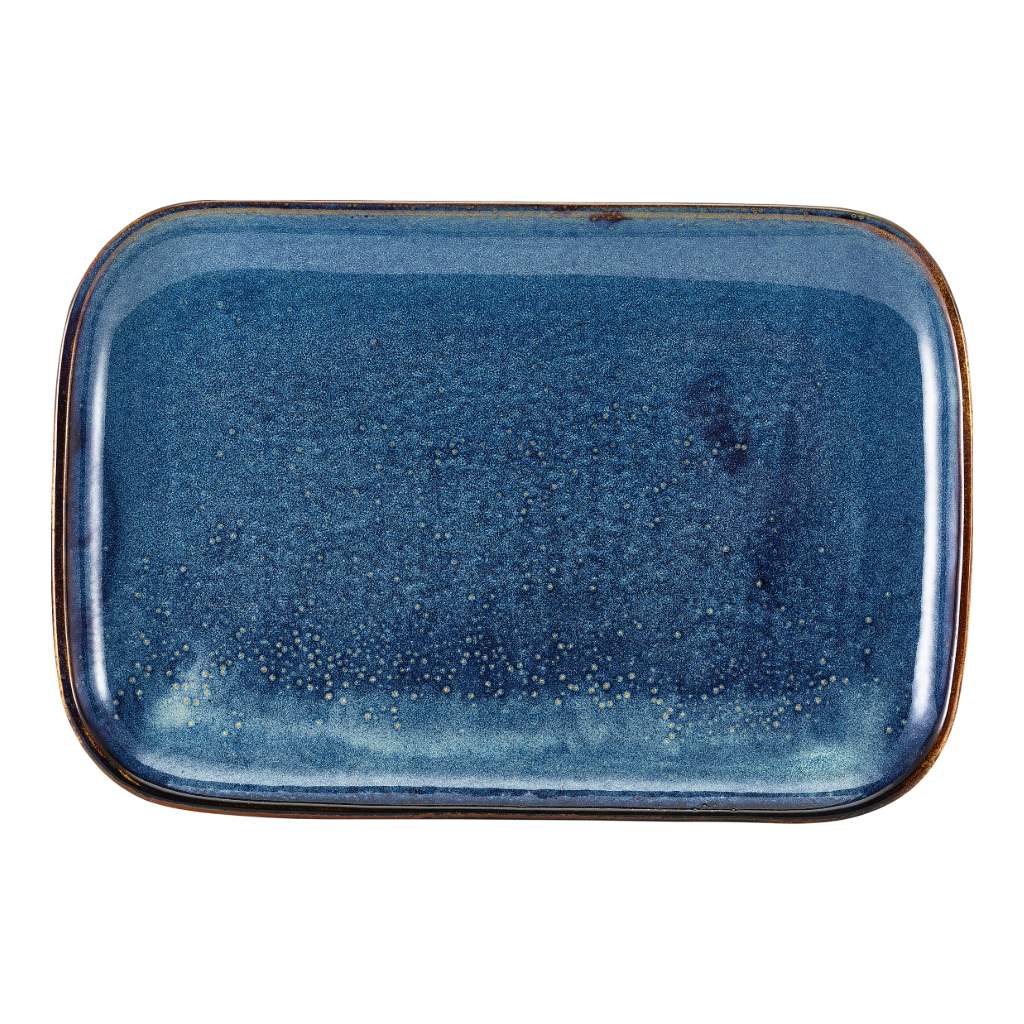 Schaal rechthoek 34.5x23.5cm Terra Aqua Blue Genware