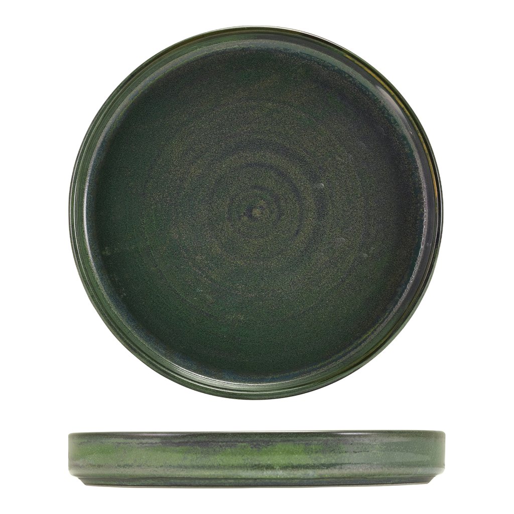 Bord walled 20.5cm Terra Aqua Green Genware