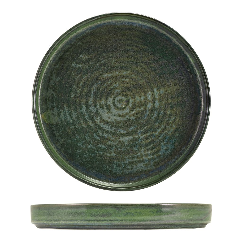 Bord walled 26.0cm Terra Aqua Green Genware