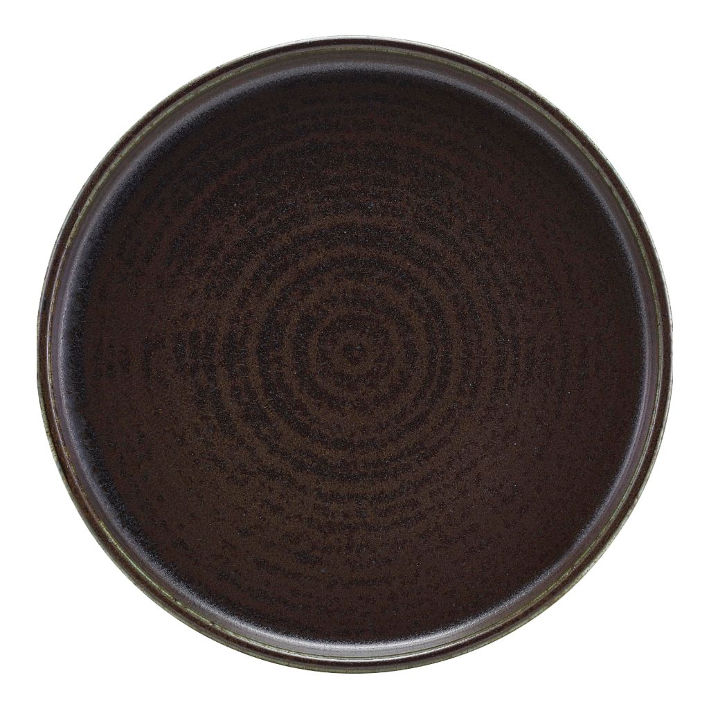 Bord walled low 21.0cm Terra Cinder Black Genware