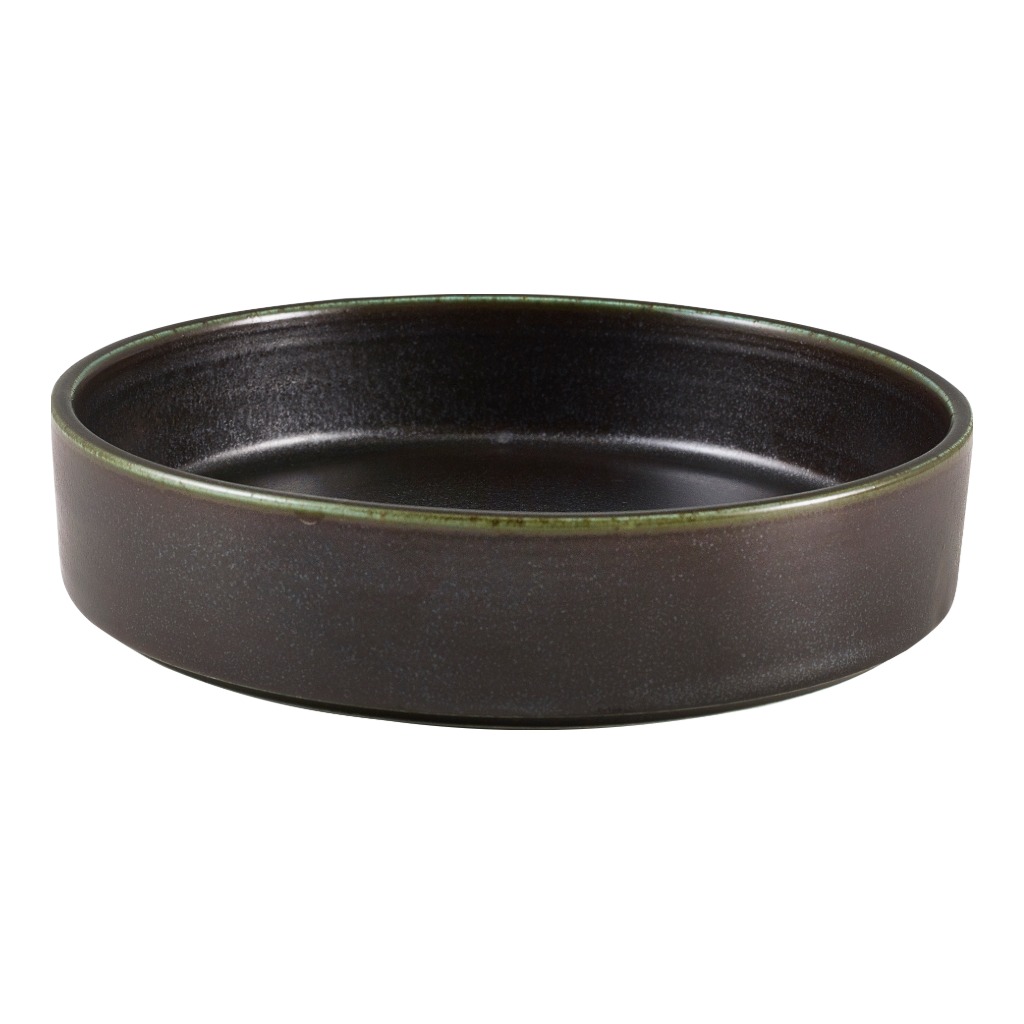Kom walled 18.0cm 66.0cl Terra Cinder Black Genware