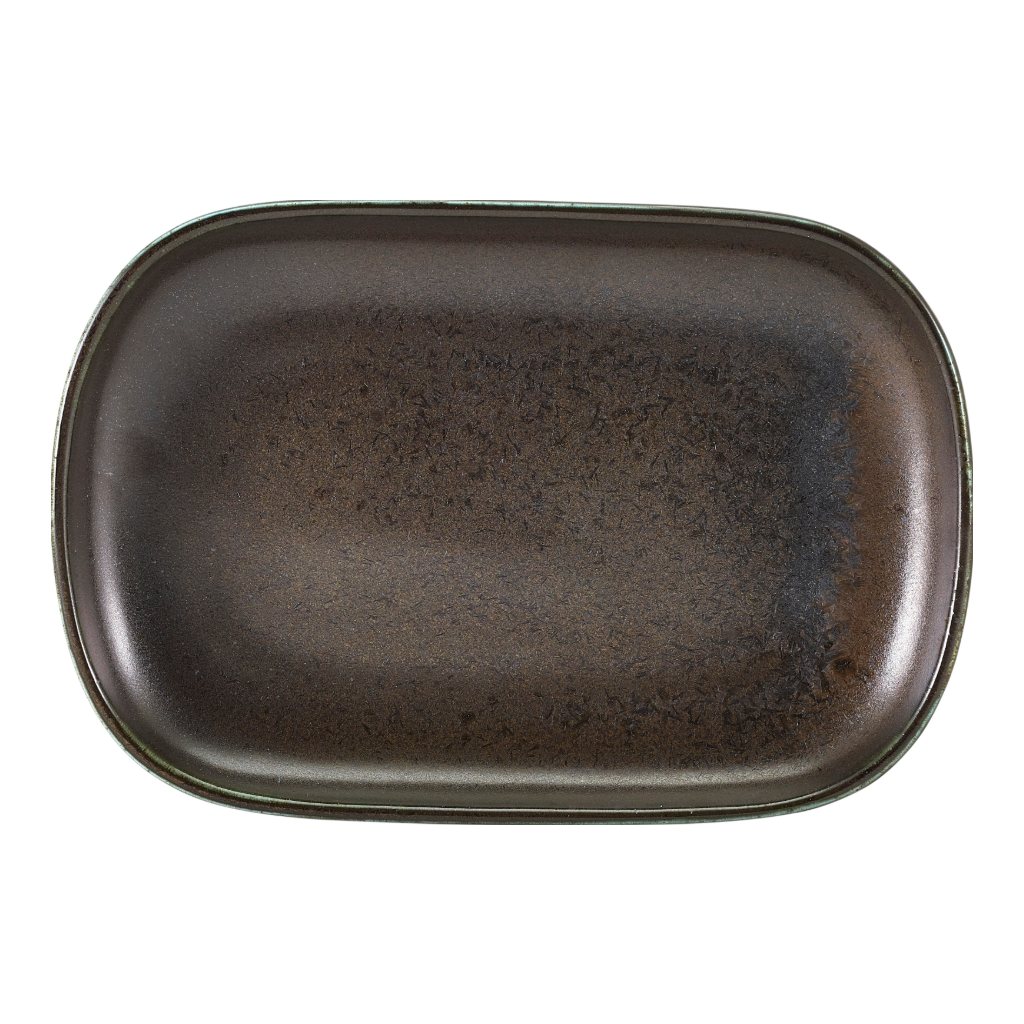 Schaal rechthoek 24.0x16.5cm Terra Cinder Black Genware