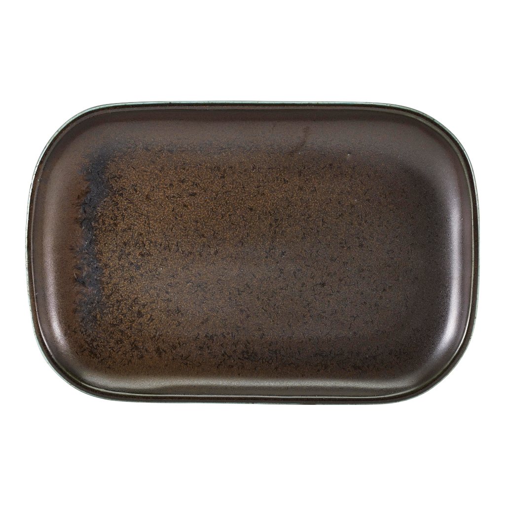 Schaal rechthoek 29.0x19.5cm Terra Cinder Black Genware