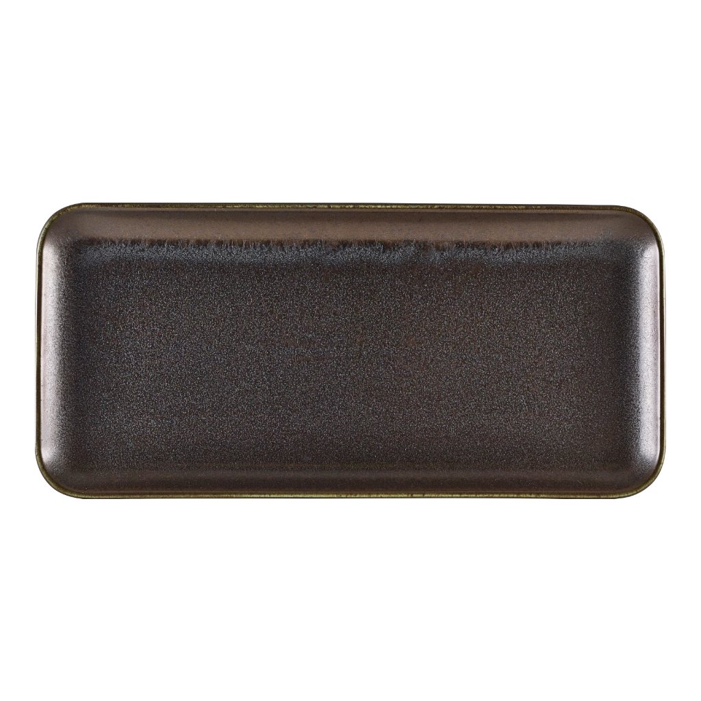 Schaal rechthoek 36.0x16.5cm Terra Cinder Black Genware