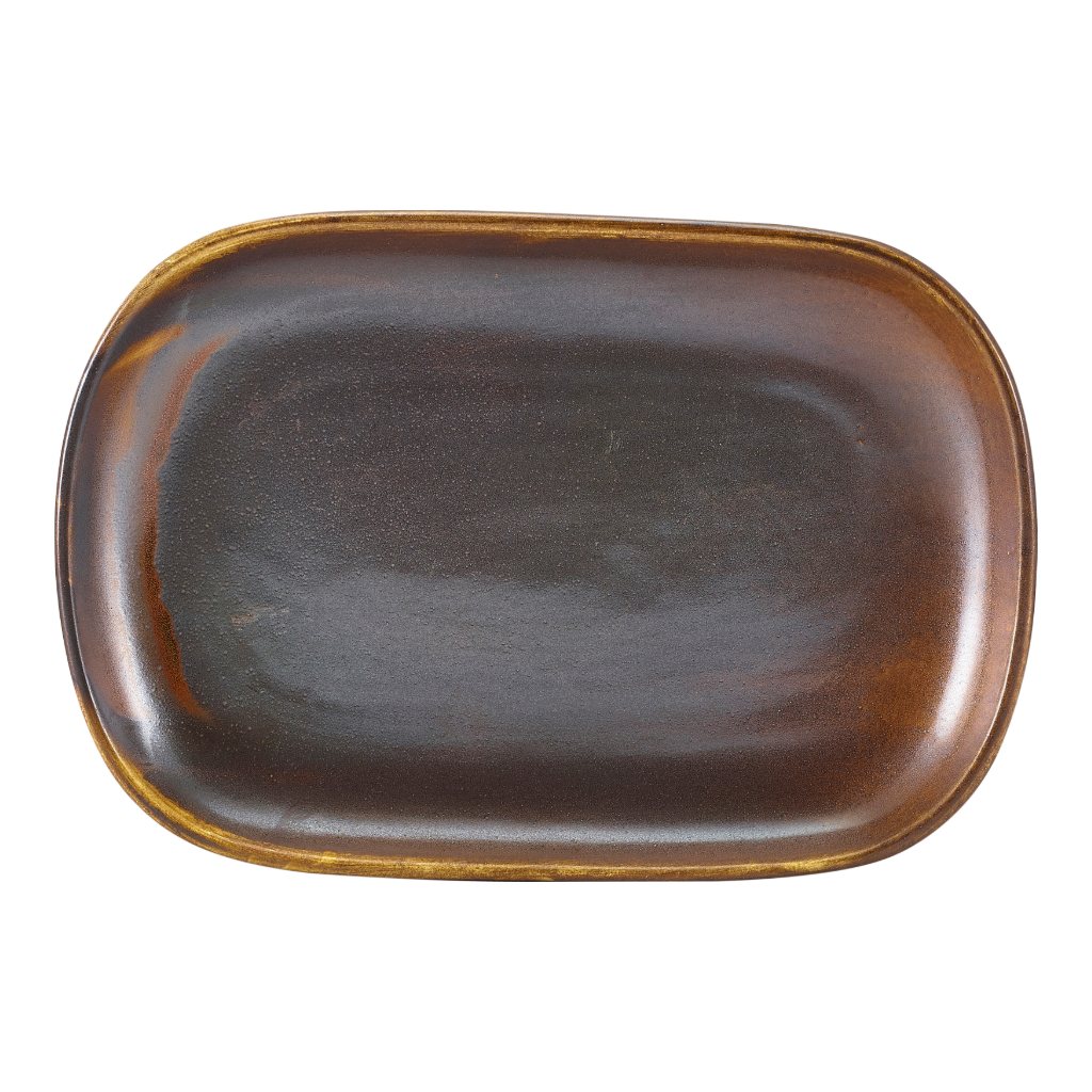 Schaal rechthoek 24.0x16.5cm Terra Rustic Copper Genware